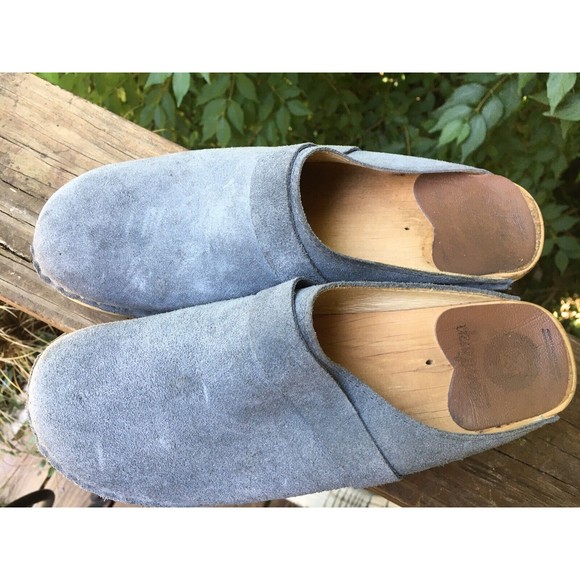 Troentorp Bastad Gray Suede Wood Clogs Sz EUR 40, US 9.5 Women’s Exc Cond Cute! - Picture 4 of 8